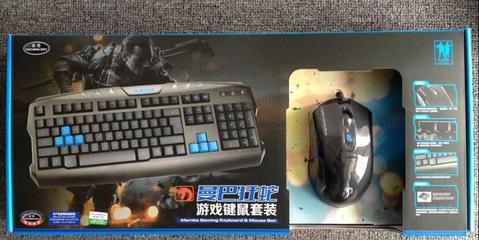 【新盟曼巴狂蛇游戲鍵鼠套裝K27+379防滑抗暴力臺式網(wǎng)吧專用】價格_廠家_圖片